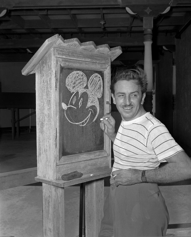 FILE - Walt Disney, creator of Mickey Mouse, poses at the Pancoast Hotel in Miami, Fla., on Aug. 13, 1941. (AP Photo, File)