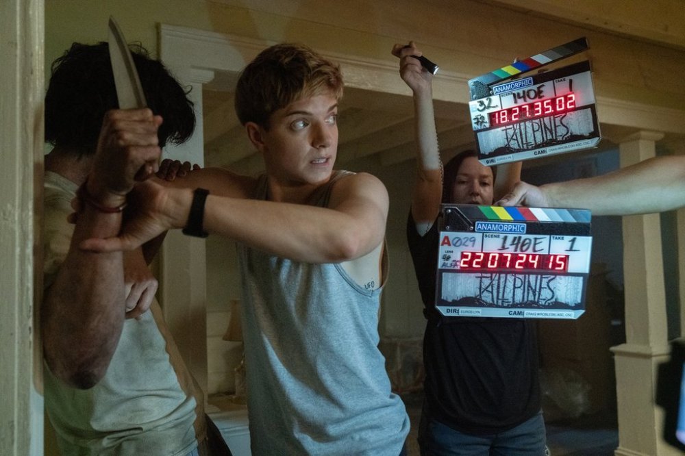 Mae Martin is seen on set in an undated production still image from the Netflix show