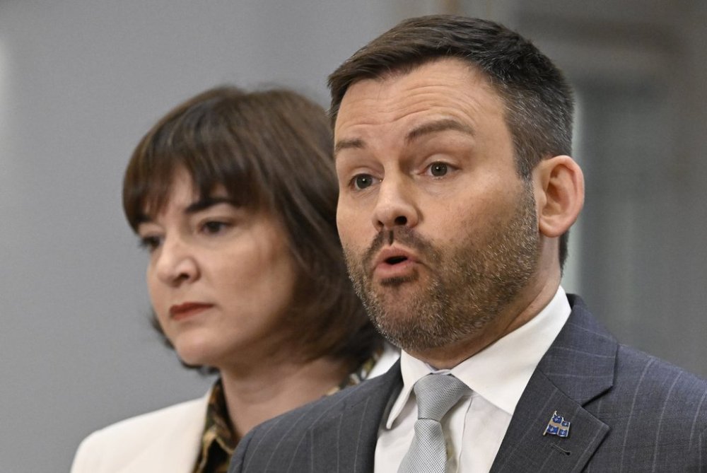 Parti Québécois Leader Paul St-Pierre Plamondon sums up the spring session as it comes to an end, at the legislature in Quebec City, Friday, June 6, 2025 THE CANADIAN PRESS/Jacques Boissinot