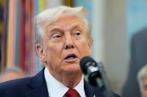 President Donald Trump speaks in the Oval Office of the White House, Tuesday, Sept. 30, 2025, in Washington. (AP Photo/Alex Brandon)