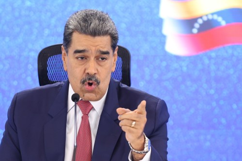Venezuelan President Nicolas Maduro speaks during a press conference in Caracas on Monday. (The Associated Press)