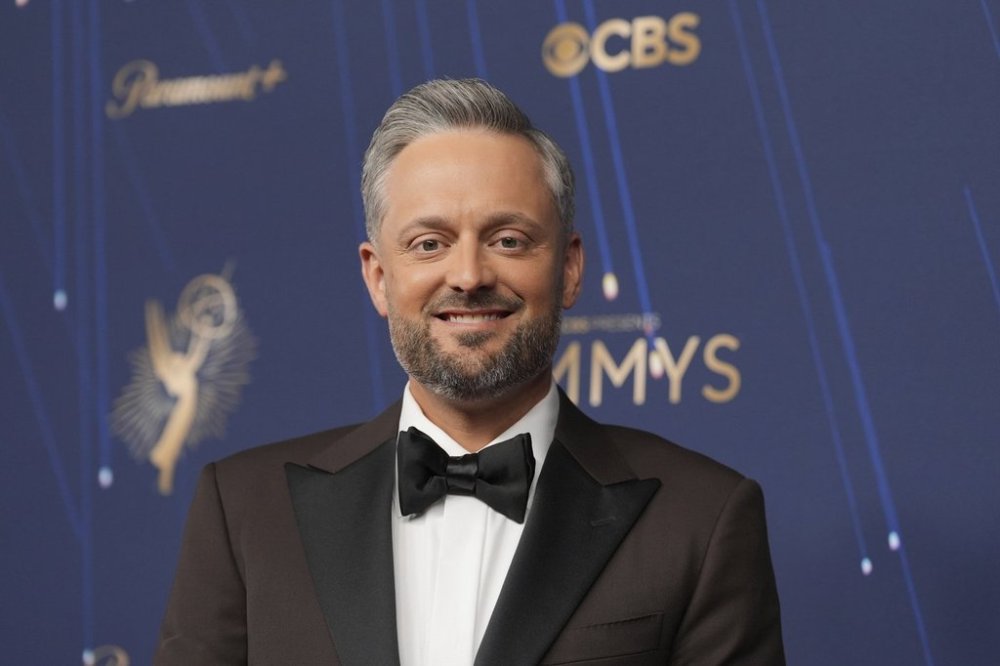 Nate Bargatze arrives at the 77th Primetime Emmy Awards on Sunday, Sept. 14, 2025, at the Peacock Theater in Los Angeles. (AP Photo/Jae C. Hong)
