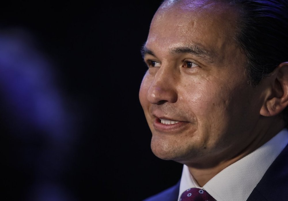 Manitoba premier Wab Kinew speaks to media in Winnipeg Saturday, July 4, 2025. THE CANADIAN PRESS/John Woods