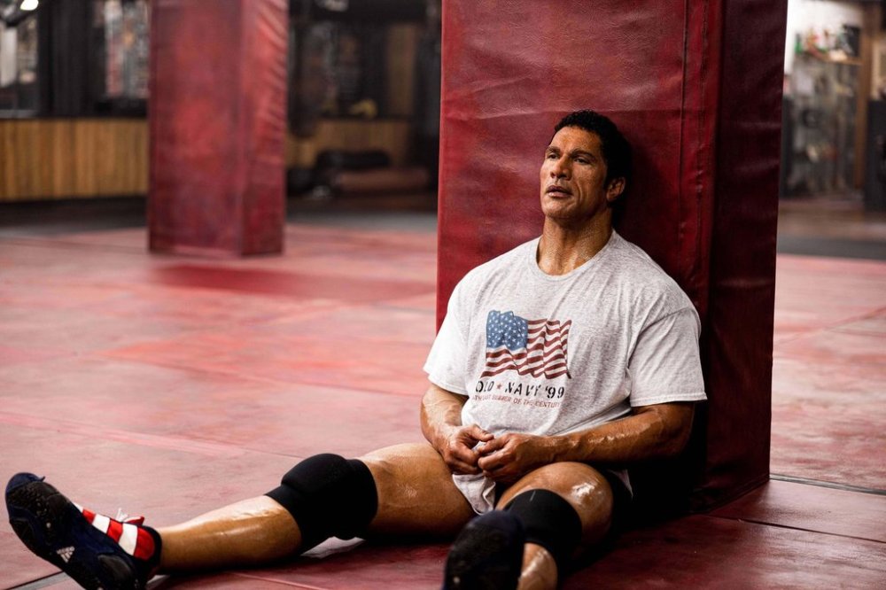 This image released by A24 shows Dwayne Johnson in a scene from