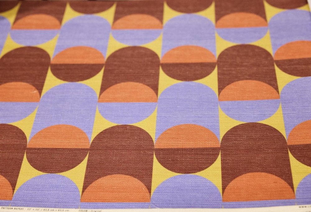 This image released by NeoCon 2025 shows a retro design by Livette's Wallpaper. (Tony Favarula/NeoCon 2025 via AP)