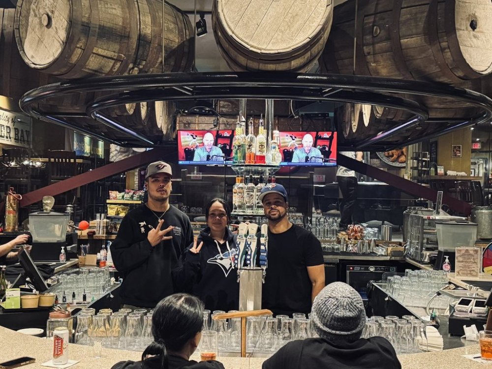 The Storehouse Bar and Grill, located in the northernmost city of Canada, welcomes fans rooting for the Toronto Blue Jays fans ever since the team made it to the World Series. The cheers are loud as ever, despite being more than 2000 kilometres away from the team's hometown. THE CANADIAN PRESS/Handout — The Storehouse Bar and Grill (Mandatory Credit)