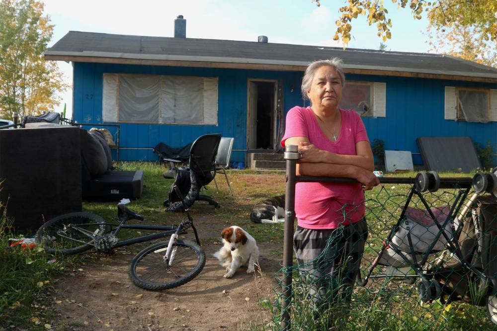 Beverly Baker hopes to be a recipient of some new mattresses and furniture. She came home after the two-month evacuation to a partially-collapsed ceiling and musty furniture. (Nicole Buffie/Winnipeg Free Press)