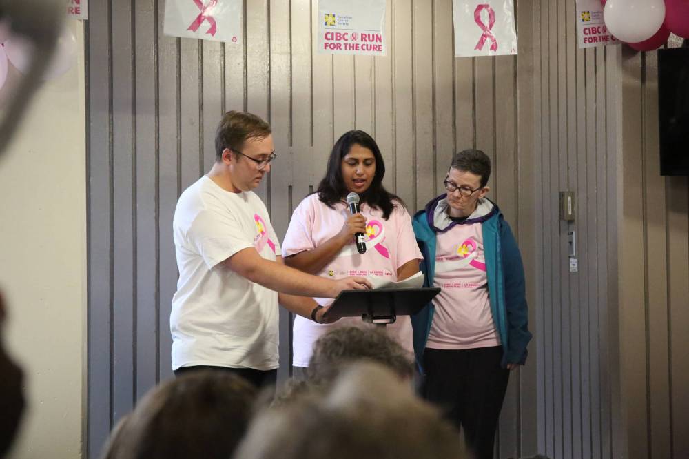 Shital Maisuria shares her experience with Stage 3 breast cancer, with support from Chris Mayes and Tiffany Dupuis, ahead of the run.