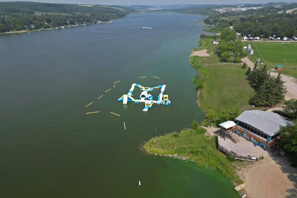 Splish Splash Water Park is seen in early August during algae warnings. (Tim Smith/The Brandon Sun files)