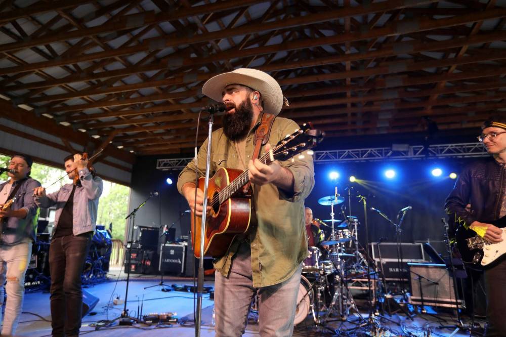 Quinton Blair and his band perform during the 2024 edition of Dauphin’s Countryfest. Blair performs tonight at the Minnedosa Community Conference Centre. (Photos by Tim Smith/The Brandon Sun files)