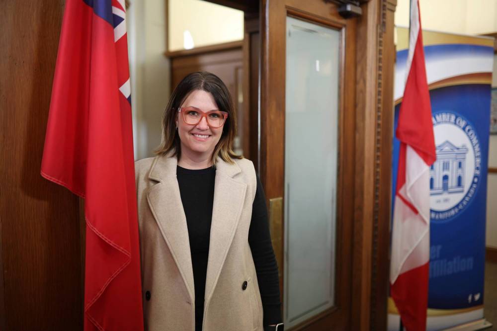 Jennifer Ludwig, president of the Brandon Chamber of Commerce, said it’s the first time she has been “really excited about seeing a structured approach moving forward, and building Brandon as a community.” (Tim Smith/The Brandon Sun)