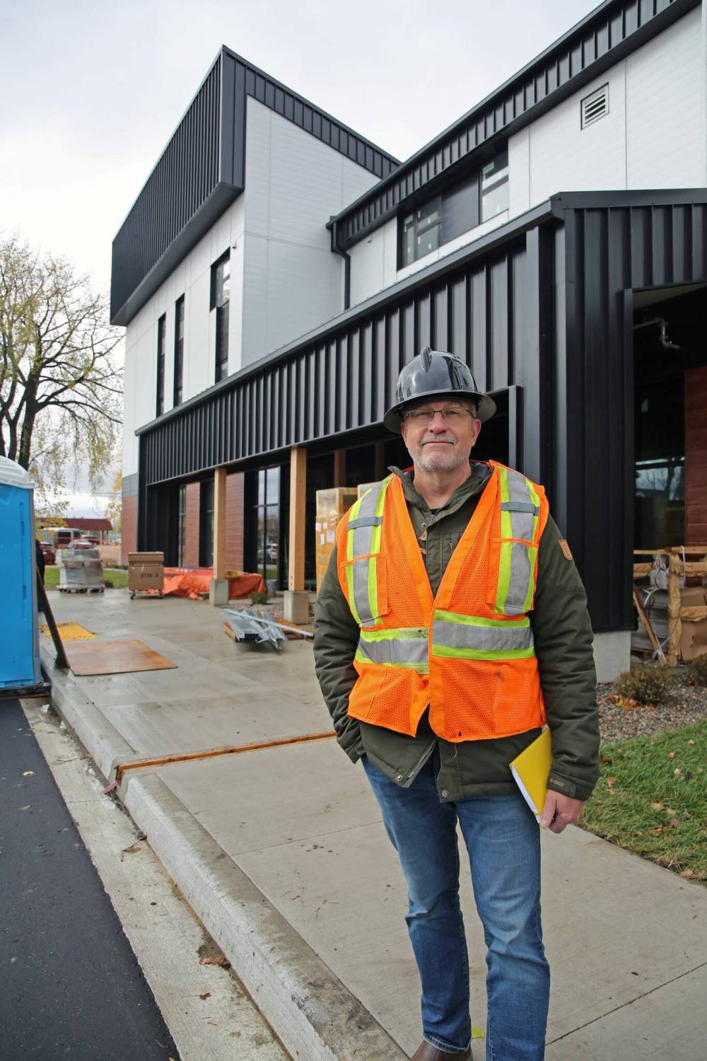 Ross Robinson of Brandon’s John Howard Society stands at the construction site of the new transitional housing facility on 16th Street North in Brandon. The project, now nearing completion, is expected to be open in December. (Connor McDowell/The Brandon Sun)
