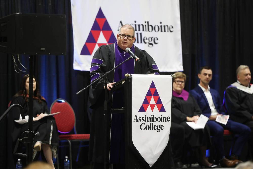 Mark Frison, president of Assiniboine College, assured graduates that “what you’ve done will serve you well.”