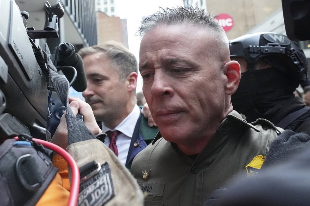 U.S. Customs and Border Patrol Gregory Bovino arrives outside federal court in Chicago, Tuesday, Oct. 28, 2025. (AP Photo/Nam Y. Huh)