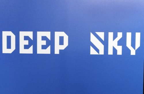 The logo for Deep Sky, a carbon removal and storage company, is shown during a news conference, Thursday, Nov. 16, 2023  in Montreal. THE CANADIAN PRESS/Ryan Remiorz