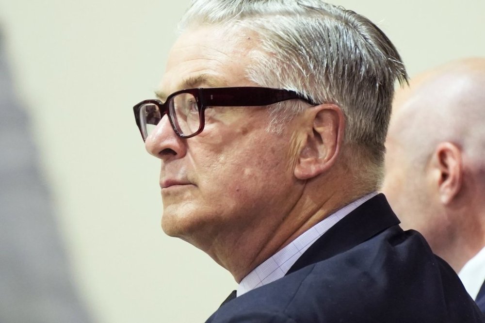 FILE - Actor Alec Baldwin attends his trial on involuntary manslaughter for the 2021 fatal shooting of cinematographer Halyna Hutchins during filming of the Western movie