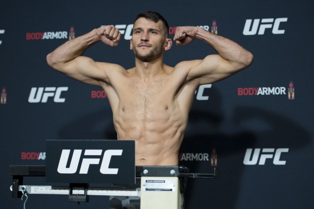 Canadian lightweight fighter Kyle (Killshot) Prepolec is seen during the UFC official weight in in Richmond, B.C., Friday, Sept. 13, 2019. THE CANADIAN PRESS/Jonathan Hayward