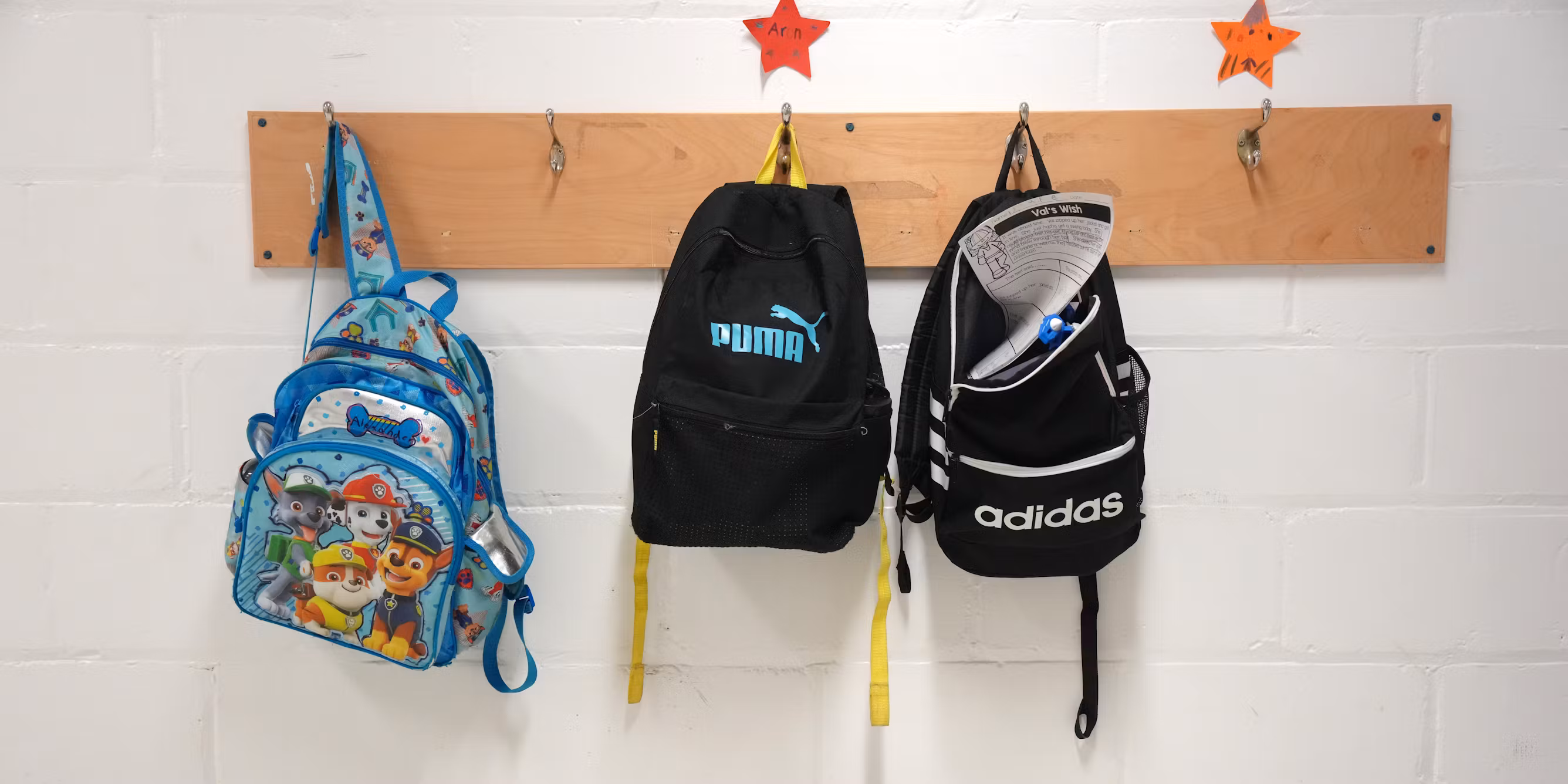 A survey of primary caregivers of autistic children identified several factors related to school exclusion, including a lack of specialized training and resources for school staff. Children’s knapsacks at a Toronto elementary school in January 2024. (The Canadian Press files)