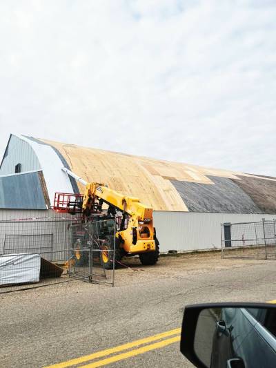 Repair work has started on the Foxwarren community rink, which was damaged during a storm in 2024. More than $80,000 of $200,000 has been crowdfunded for the project. There a number of ways to contribute to the cause: etransfers can be sent to foxwarrenrink@gmail.com. There’s also a Go Fund Me page set up which you can access by searching the Go Fund Me page for Foxwarren Arena. Donating by mail can be done at PO Box 62 Foxwarren, MB R0J 0R0. Charity tax receipts are available. (Russell Banner photo)