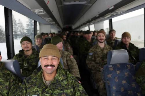 Cpl. Aaron MacLennan sits at the front of the bus that left CFB Shilo in December 2024. About 175 soldiers were deployed from the base to Latvia. David McConkey describes how Latvia’s independence — and a special teacher — taught him the value of hope. (Connor McDowell/The Brandon Sun files)