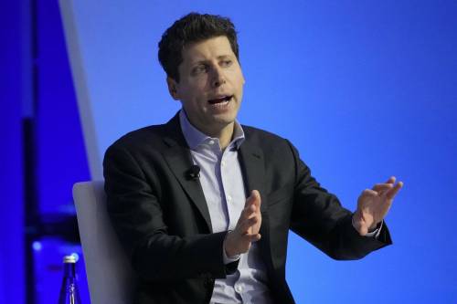 Sam Altman participates in a discussion during the Asia-Pacific Economic Cooperation (APEC) CEO Summit in November 2023, in San Francisco. Altman recently told reporters he believes the AI sector is in a bubble. (The Associated Press)