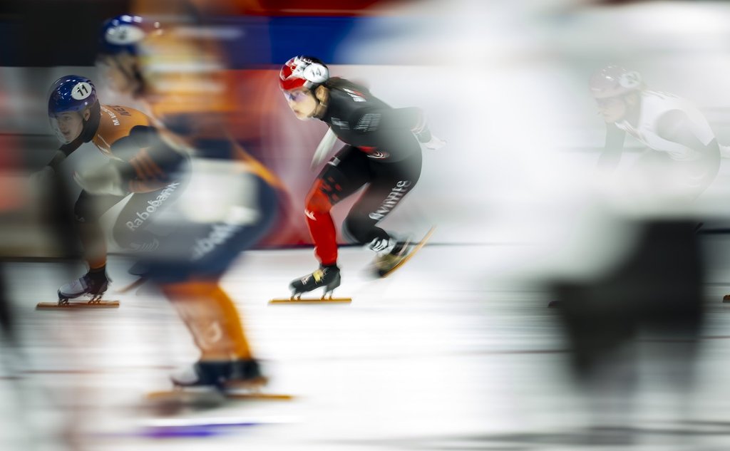 Canadian short track speedskaters Sarault, Dandjinou claim gold in the Netherlands