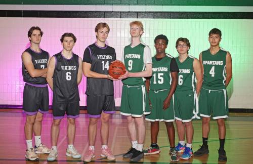 The Vincent Massey Vikings, left, have taken over running the Brandon Sun Spartan Invitational, which the Neelin Spartans started in 2004. (Tim Smith/The Brandon Sun)