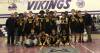 The Dakota Lancers celebrate their second Brandon Sun Spartan Invitational title in three years after beating the Oak Park Raiders at Vincent Massey on Saturday. (Thomas Friesen/The Brandon Sun)
