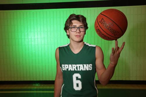 Aiden Moore was named MVP of AAA volleyball provincials two weeks ago, and will start his first year of varsity basketball at the Brandon Sun Spartan Invitational today. (Tim Smith/The Brandon Sun)