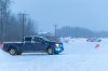 An RCMP road blockade is shown at Big Island Lake Cree Nation, 392 kilometres northwest of Saskatoon, on Tuesday, Dec. 30, 2025. THE CANADIAN PRESS/Timothy Matwey