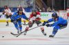 Ottawa Charge's Mannon McMahon (centre) battles for the puck with Toronto Sceptres' Ella Shelton (17) and Savannah Harmon (15) during first period PWHL hockey action in Toronto, on Tuesday, Dec. 23, 2025. THE CANADIAN PRESS/Sammy Kogan