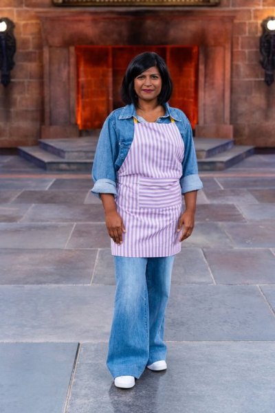 Contestant Priya Winsor poses on the set of Food Network's 