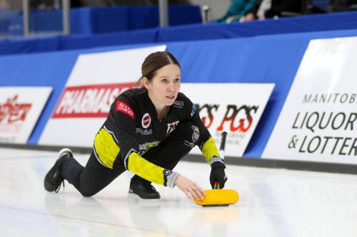 Kaitlyn Lawes defeated Sarah-Jane Sass 7-0 at the RME Women of the Rings in Rivers on Thursday afternoon. (Thomas Friesen/The Brandon Sun)