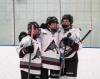 Courtenay, B.C., product Jenna Walker, right, celebrates with her Assiniboine College Cougar teammates after scoring a goal. (Submitted)