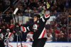 Buffalo Sabres center Tage Thompson celebrates his goal during the first period of an NHL hockey game against the Montreal Canadiens, Thursday, Jan. 15, 2026, in Buffalo, N.Y. (AP Photo/Jeffrey T. Barnes)