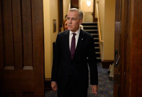 Prime Minister Mark Carney makes his way to question period on Parliament Hill on Tuesday. (The Canadian Press)