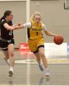 Piper Ingalls cracked 1,000 regular-season points in her Canada West women&rsquo;s basketball career, becoming the second Bobcat to do so. She&rsquo;ll try to win BU&rsquo;s first playoff game since 2017 as the Bobcats take on the UBC Okanagan Heat on Friday in Regina at 2 p.m. (Thomas Friesen/The Brandon Sun)