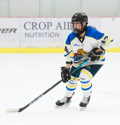 Westman Wildcats defender Callie Franklin scored the game winning goal to edge the Pembina Valley Hawks 6-5 in Game 1. She has three points in total through two post-season games. (Submitted)