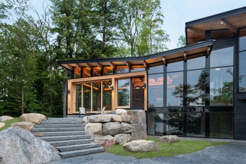 The lakefront home in in Ontario’s Muskoka Lakes, shown in this handout photo, that serves as the setting for the season finale of Crave’s hit gay hockey drama 