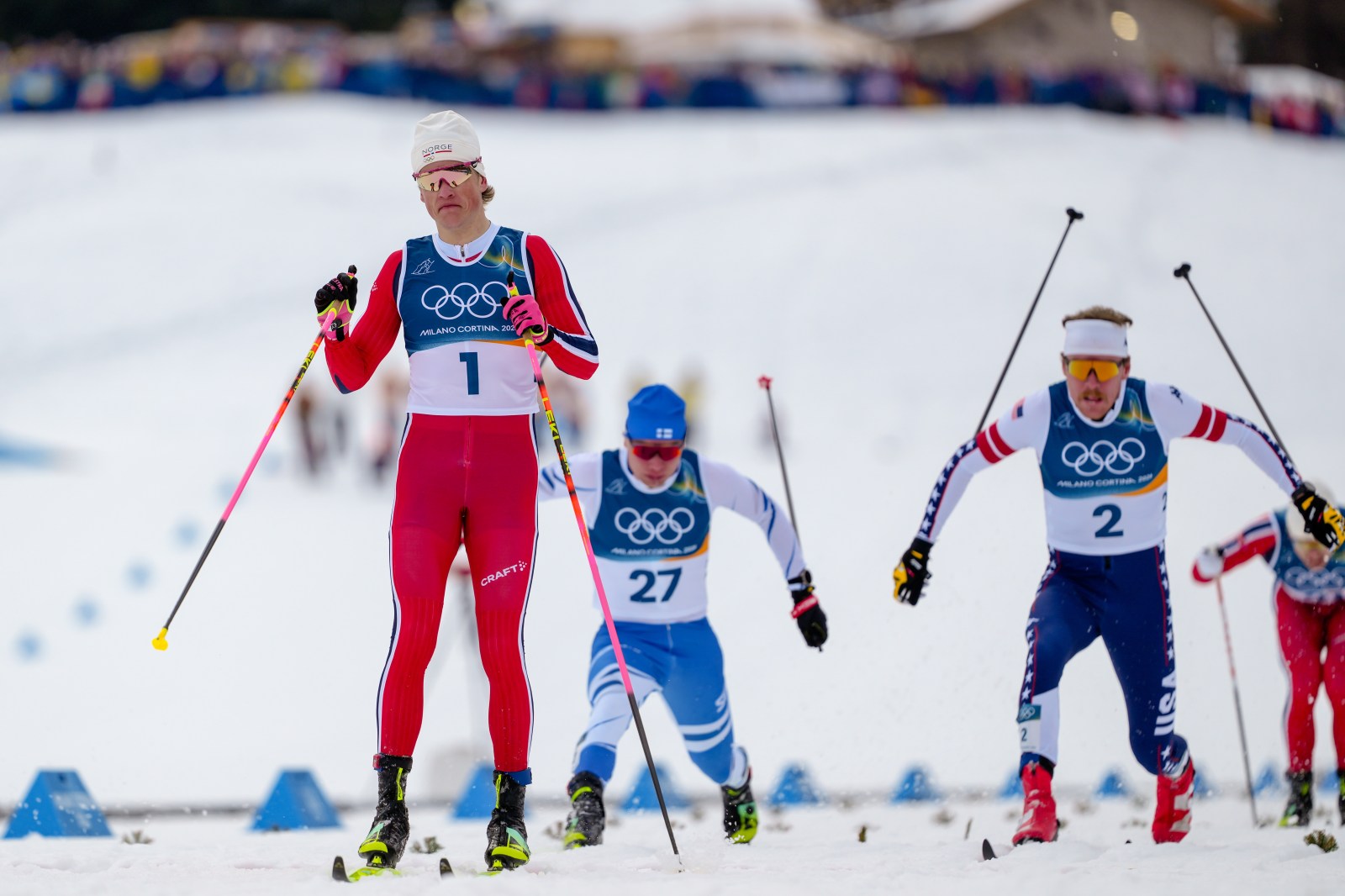 Klaebo closes on Winter Games record gold tally with another win, Sweden sweeps women’s race