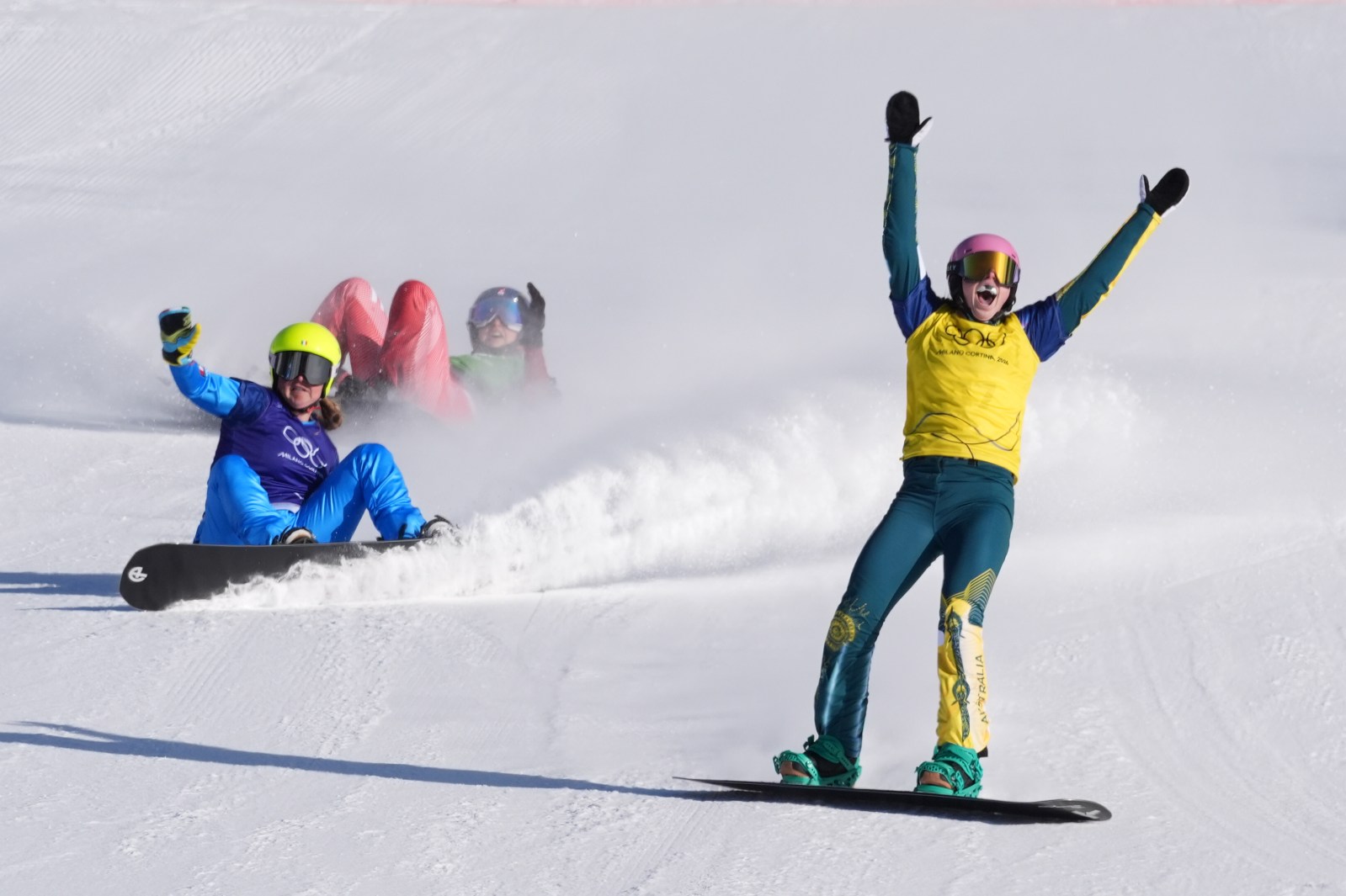 Australia’s Josie Baff takes Olympic gold in women’s snowboardcross racing