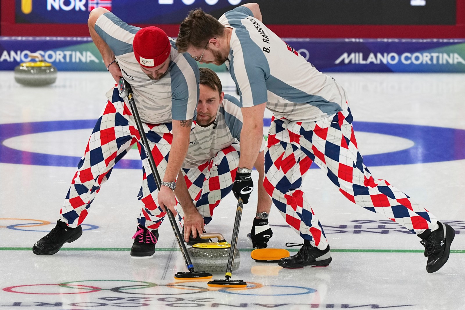 Norway’s curlers back in their funky pants at the Winter Olympics