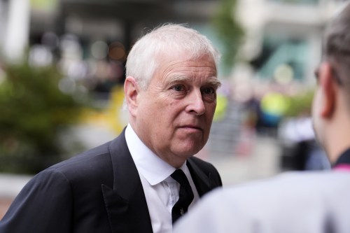 FILE - Then-Prince Andrew arrives for the funeral of the Duchess of Kent at Westminster Cathedral in London, Tuesday, Sept. 16, 2025. (Jordan Pettitt/Pool Photo via AP, file)