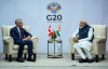 Prime Minister Mark Carney takes part in a bilateral meeting with Indian Prime Minister Narendra Modi during the G20 Summit in Johannesburg, South Africa, on Sunday, Nov. 23, 2025. THE CANADIAN PRESS/Sean Kilpatrick