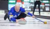 Team Alberta Skip Kevin Koe throws a rock during Draw 2 at the 2026 Brier in John's NL on Saturday Feb. 28, 2026. THE CANADIAN PRESS/Paul Daly