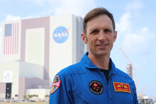 Canadian astronaut Joshua Kutryk is shown at the Kennedy Space Center on Merritt Island, Florida on Monday March 30, 2026. Kutryk says Canada's space industry is playing a key role in the upcoming Artemis II mission, which is sending humans near the moon for the first time since 1972. THE CANADIAN PRESS/Kelly Malone