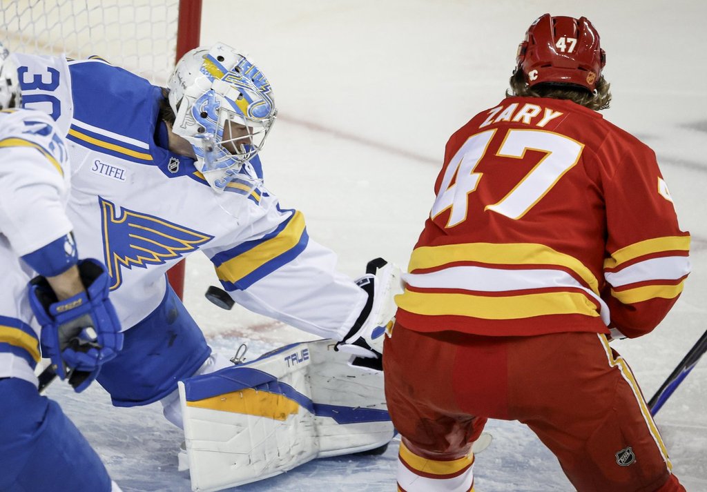 Young centre showing renewed confidence as Calgary tests its next core pieces