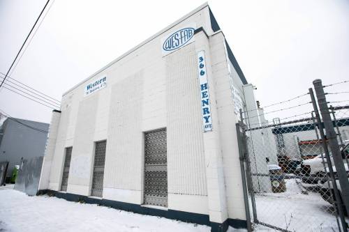The future supervised consumption site location at 366 Henry Ave. on Friday, Dec. 5, 2025. The long-promised facility has been delayed indefinitely, Premier Wab Kinew announced last week. (Mikaela MacKenzie/Winnipeg Free Press files)