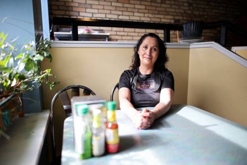 Karla Ortega, owner of Karla&rsquo;s International Foods in Brandon, at her Rosser Avenue store on Tuesday. 
                                (Tim Smith/The Brandon Sun)