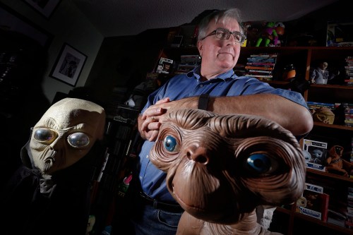 Chris Rutkowski, Canada's foremost UFO expert is photographed in his Winnipeg home, Saturday, Oct. 29, 2016. THE CANADIAN PRESS/John Woods